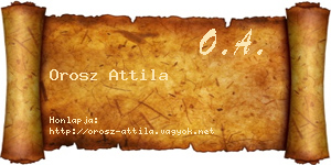 Orosz Attila névjegykártya